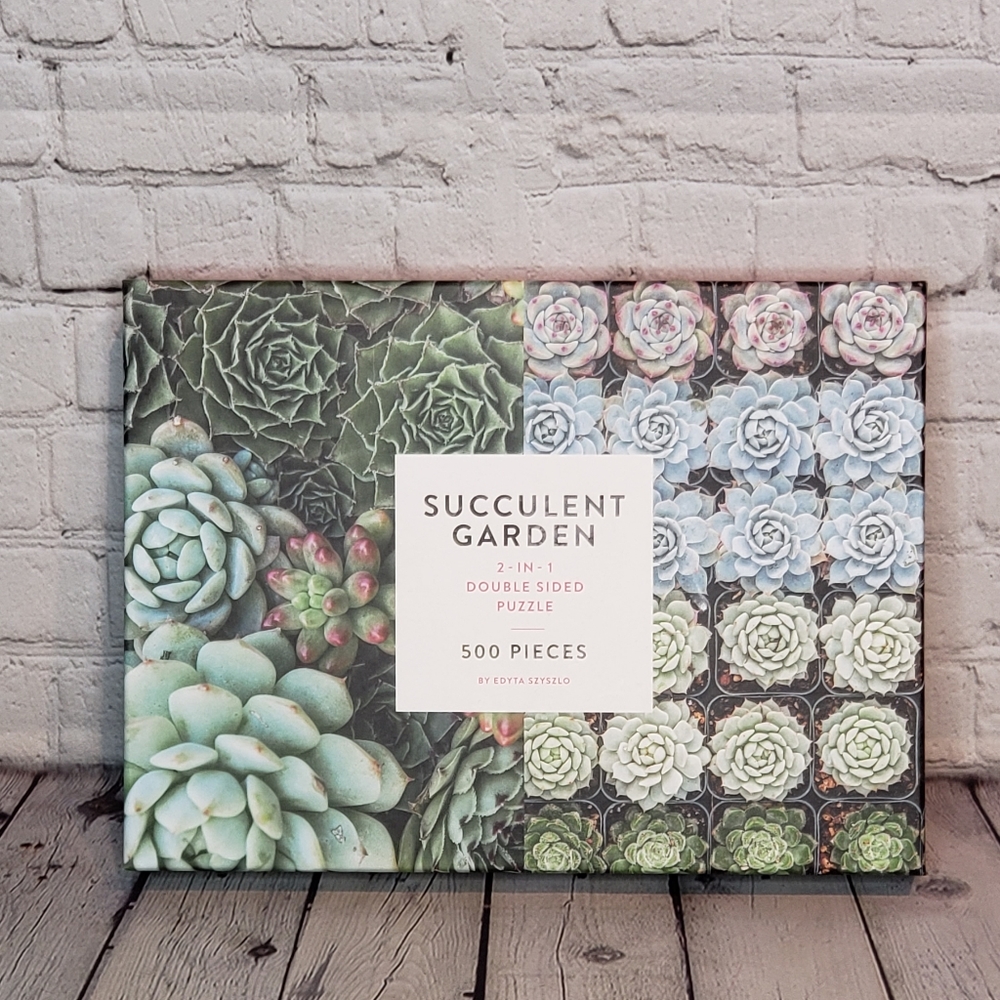 Puzzle 500 pc double sided Succelent Garden